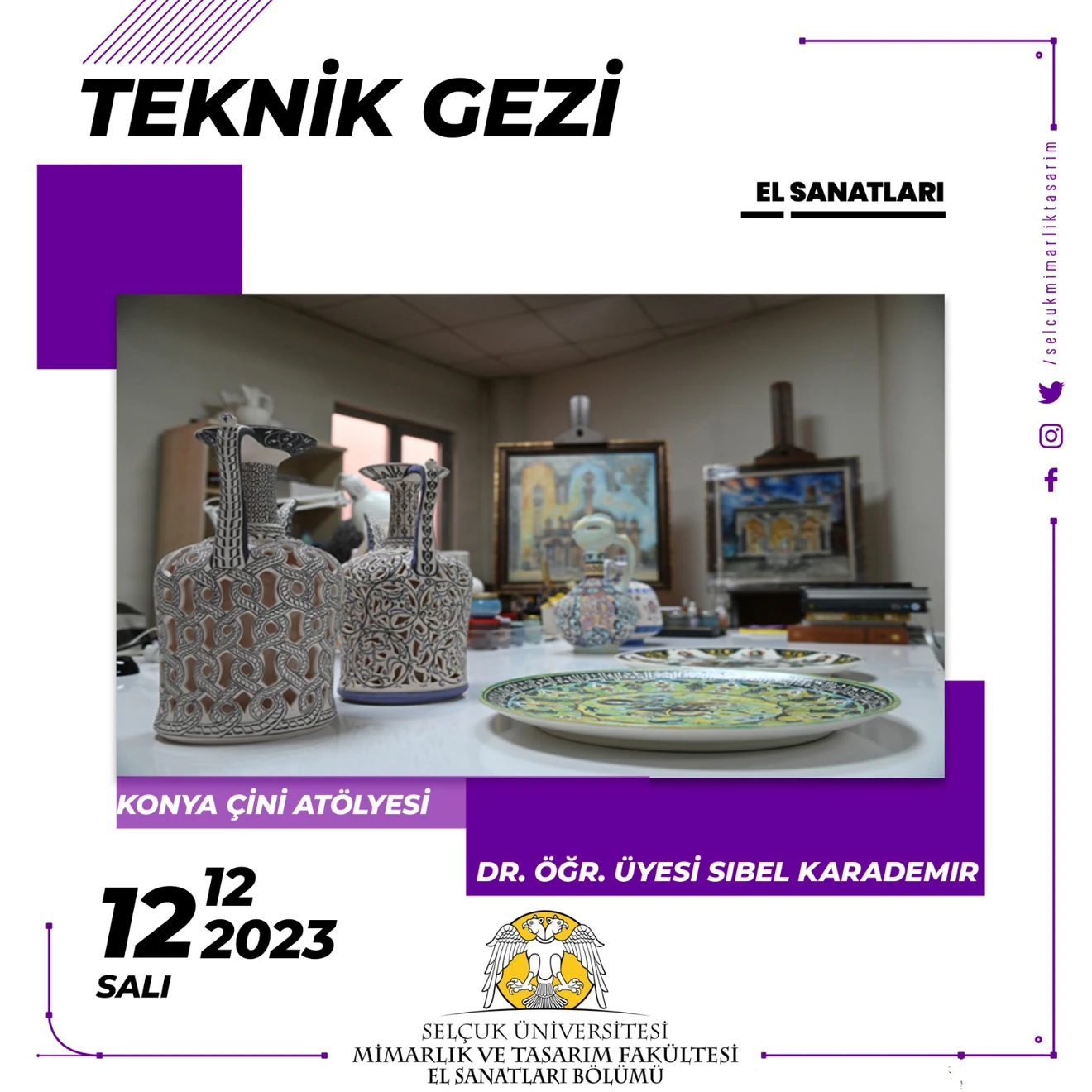 Konya Çini Atölyesi Teknik Gezi